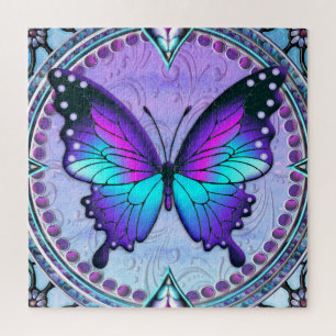 Puzzle Papillon de sublimation avec Arrière - plan