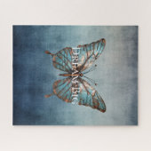 Puzzle Papillon de texture gris bleu (Horizontal)