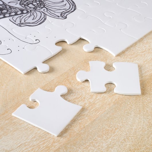 Puzzle Papillon d'éléphant (Côté)