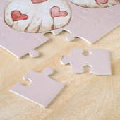 Puzzle Papillon des Coeurs roses (Côté)