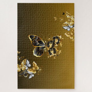Puzzle Papillon doré de minuit – Éclat botanique