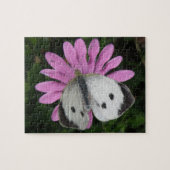 Puzzle Papillon et Fleurs roses (Horizontal)