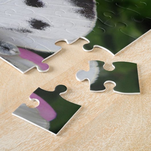 Puzzle Papillon et Fleurs roses (Côté)