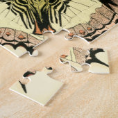 Puzzle Papillon et libellule à fleurs rouges (Côté)