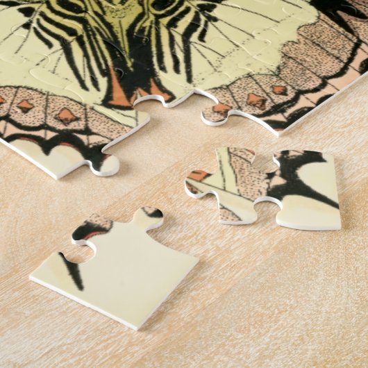 Puzzle Papillon et libellule à fleurs rouges (Côté)