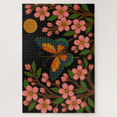 Puzzle Papillon Fleur de Cerisier Lune (Vertical)