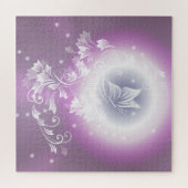 Puzzle Papillon floral Imaginaire pourpre (Horizontal)