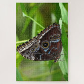 Puzzle Papillon foncé assis sur la feuille (Vertical)