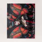Puzzle papillon gothique rouge fille (Vertical)
