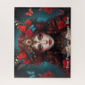 Puzzle papillon gothique rouge fille (Vertical)