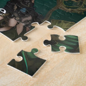 Puzzle Papillon gothique vert fille (Côté)