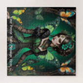 Puzzle Papillon gothique vert fille (Horizontal)