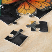 Puzzle Papillon gothique vert fille (Côté)
