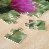 Puzzle Papillon jaune pâle et bleu (Côté)