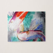 Puzzle Papillon Koi aquarelle japonais Poisson Art (Horizontal)