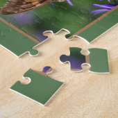 Puzzle Papillon Lady Peint Sur Aster Flower Abstrait (Côté)