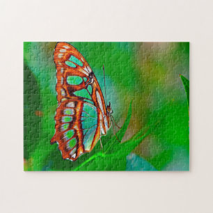 Puzzle Papillon malachite.