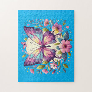 Puzzle Papillon mignon et coloré