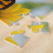 Puzzle Papillon monarque coloré Tournesol Photo (Côté)