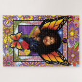 Puzzle Papillon monarque Fée Purple Floral (Horizontal)