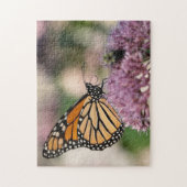 Puzzle Papillon monarque sur la nature Fleur sauvage auto (Vertical)