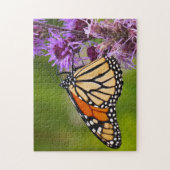 Puzzle Papillon Monarque sur Liatris (Vertical)