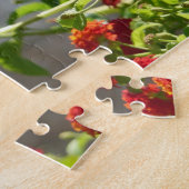 Puzzle Papillon Monarque sur un Buddleia Rouge (Côté)