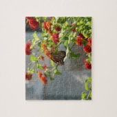 Puzzle Papillon Monarque sur un Buddleia Rouge (Vertical)