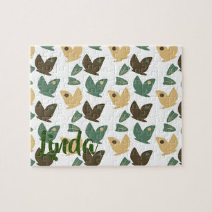 Puzzle Papillon naturel et verdure fleurie