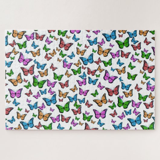 Puzzle Papillon papillon vintage Ancien art d'illustratio (Horizontal)