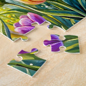 Puzzle Papillon pondant des œufs sous une feuille (Côté)