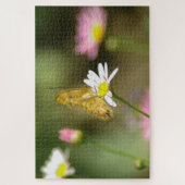 Puzzle Papillon rose et jaune floral (Vertical)