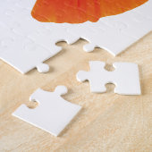Puzzle Papillon rouge orange avec votre nom (Côté)