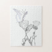 Puzzle - Papillon sur Fleurs (Vertical)