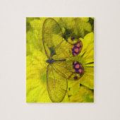 Puzzle Papillon sur jaune (Vertical)