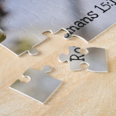 Puzzle Papillon sur les fleurs avec vers biblique sur l'e (Côté)