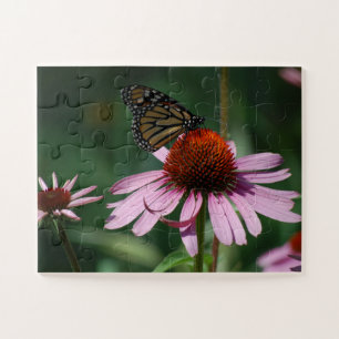 Puzzle Papillon sur une fleur de cône violet