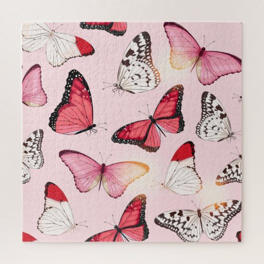 Puzzle Papillon tropical détaillé : Motif Vintage (Vertical)