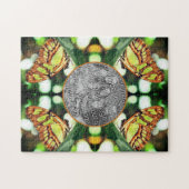 Puzzle Papillon vert Poser Cadre Créer Votre Propre Photo (Horizontal)