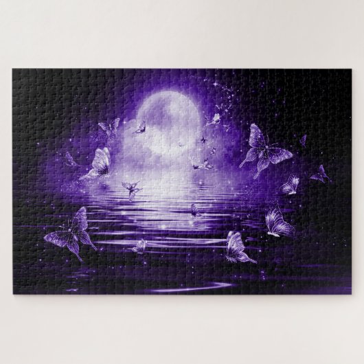 Puzzle Papillons à Imaginaire de lune violette (Horizontal)