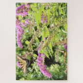 Puzzle Papillons à queue épaisse sur buisson papillon (Vertical)