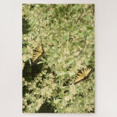Puzzle Papillons à queue épineuse sur arbuste à fleurs (Vertical)
