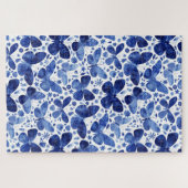 Puzzle Papillons Aquarelle Bleu (Horizontal)