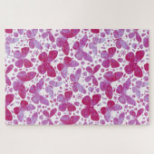 Puzzle Papillons Aquarelle Magenta Rose (Horizontal)