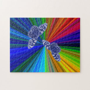 Puzzle Papillons aux couleurs arc-en-ciel