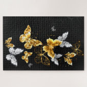 Puzzle Papillons blancs et dorés (Horizontal)