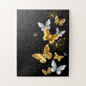 Puzzle Papillons blancs et dorés (Vertical)