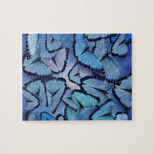 Puzzle Papillons bleus de Morpho (Horizontal)