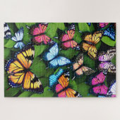 Puzzle Papillons colorés sur feuille (Horizontal)