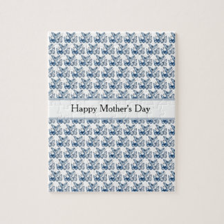 Puzzle Papillons dans Delft Blue, personnalisable